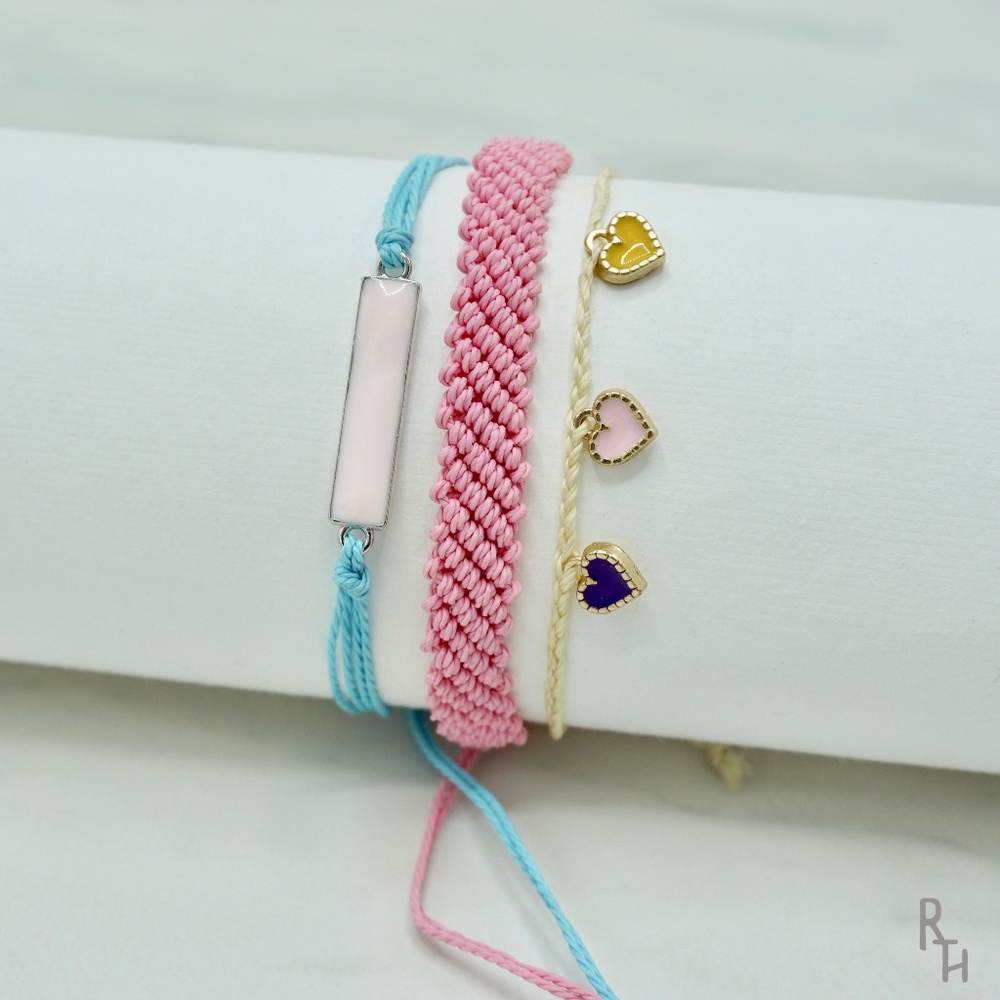 Pastel 3 Piece Sliding Bracelet Set